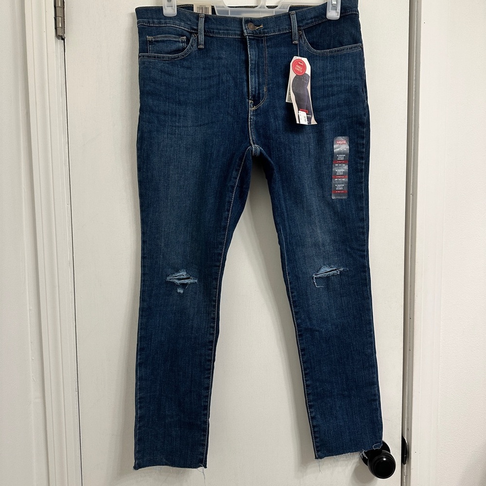 NWT Levi’s Women’s Mid-Rise Tummy Slimming Shaping Skinny Ankle Jeans Size 14/32